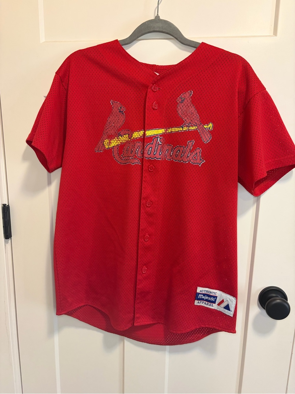 Majestic St. Louis Vintage Cardinals McGuire Red Baseball Jersey Size XL